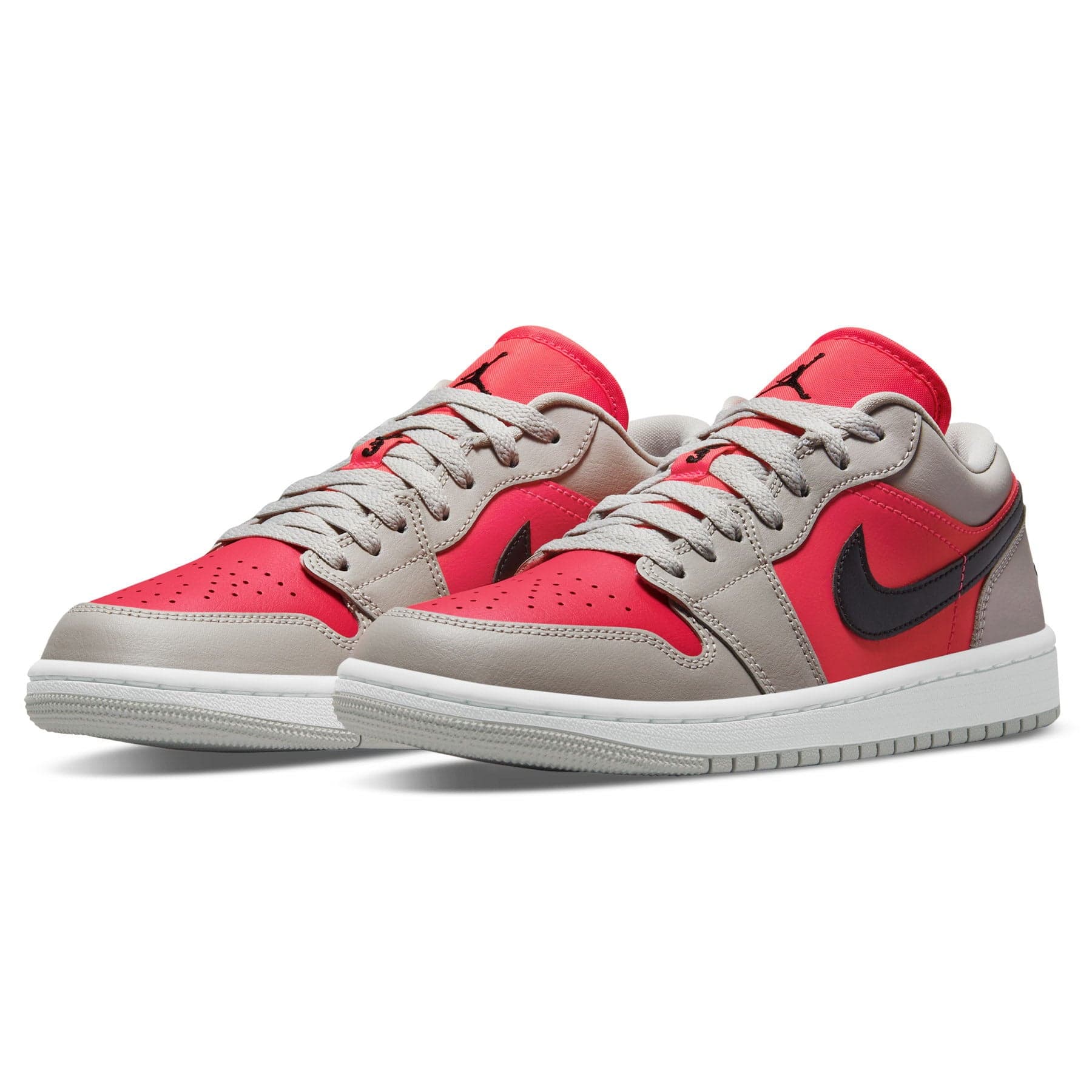 Air Jordan 1 Low Wmns ‘Light Iron Ore Siren Red’