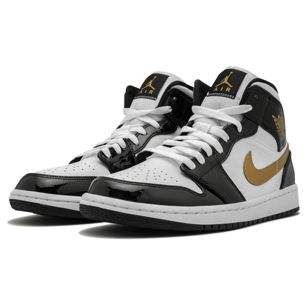 Air Jordan 1 Mid Patent ‘Black Gold’
