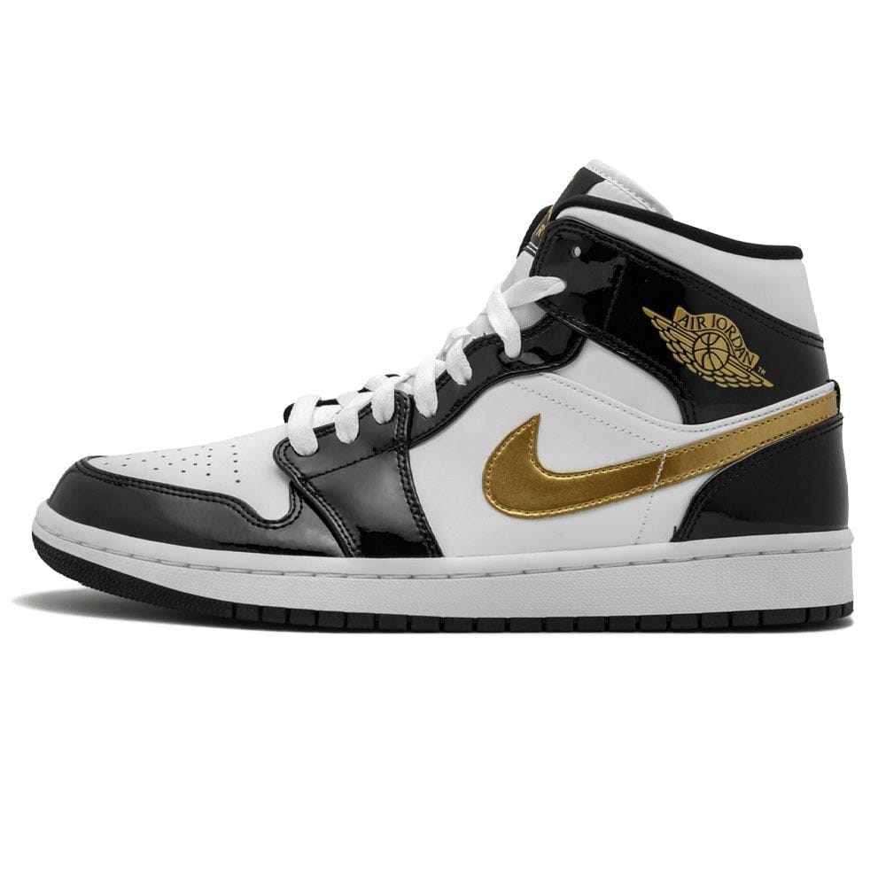 Air Jordan 1 Mid Patent ‘Black Gold’