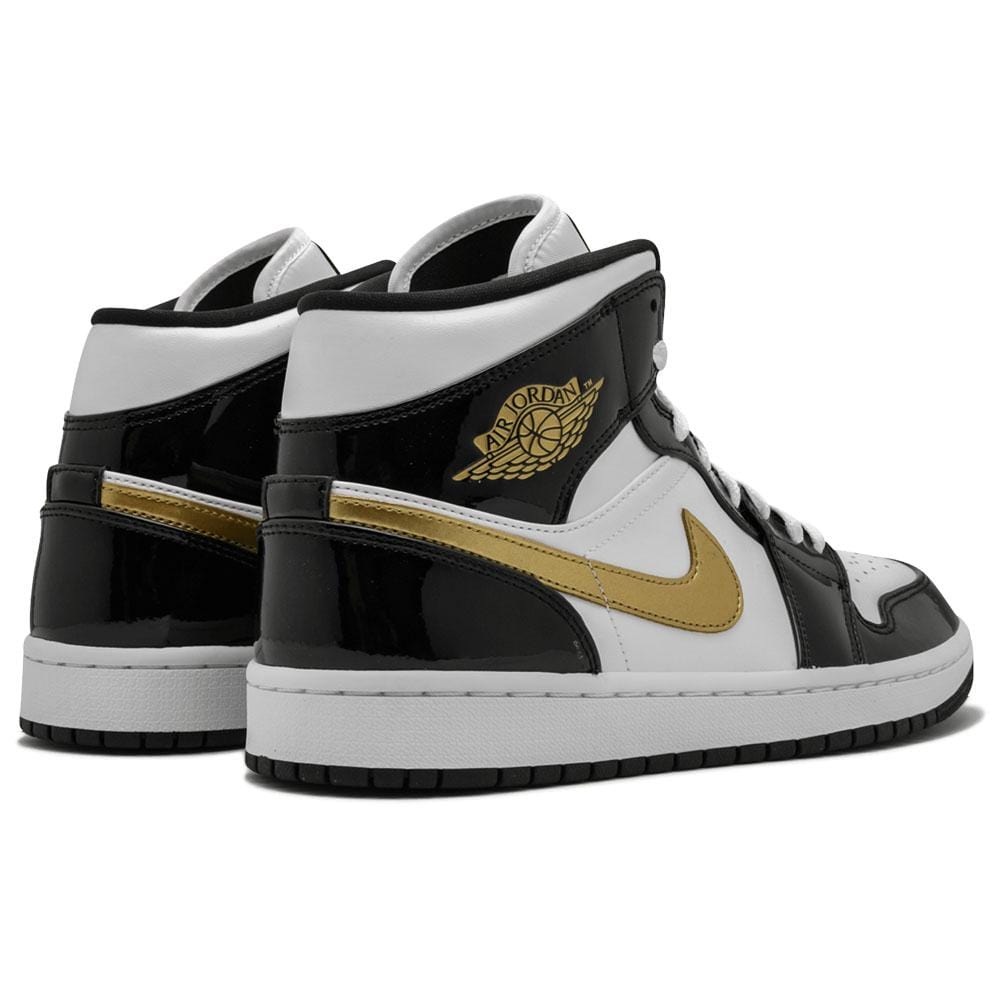 Air Jordan 1 Mid Patent ‘Black Gold’