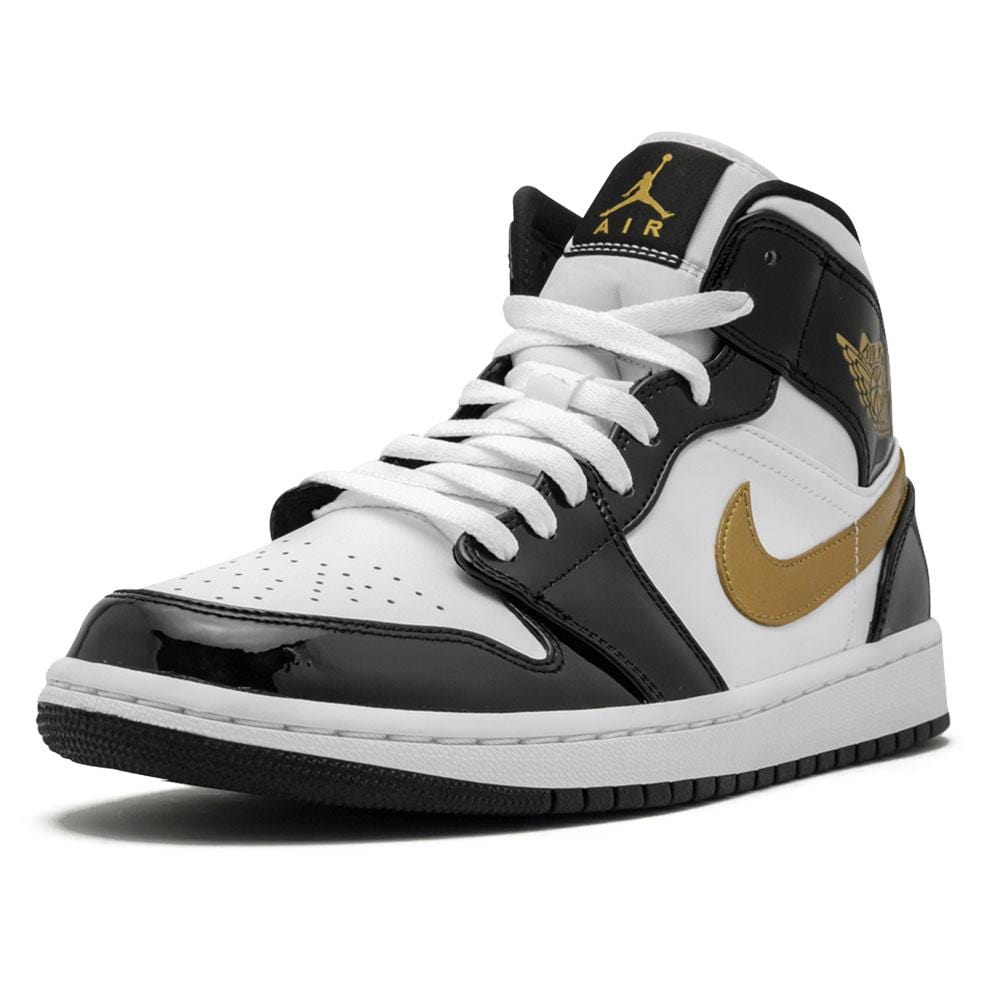 Air Jordan 1 Mid Patent ‘Black Gold’