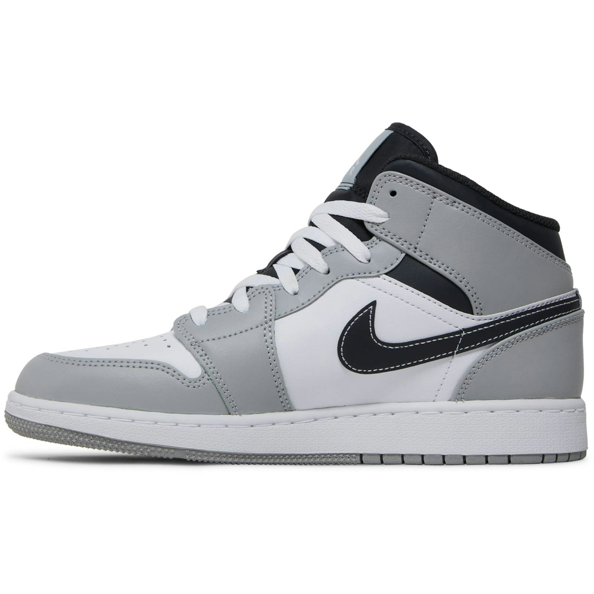 (GS) Air Jordan 1 Mid Greyscale 554725-078 IGFul