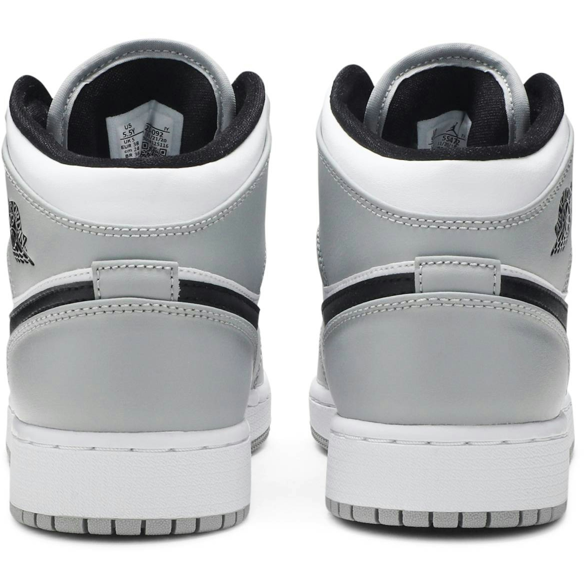 (GS) Air Jordan 1 Mid ‘Light Smoke Grey’ 554725-092