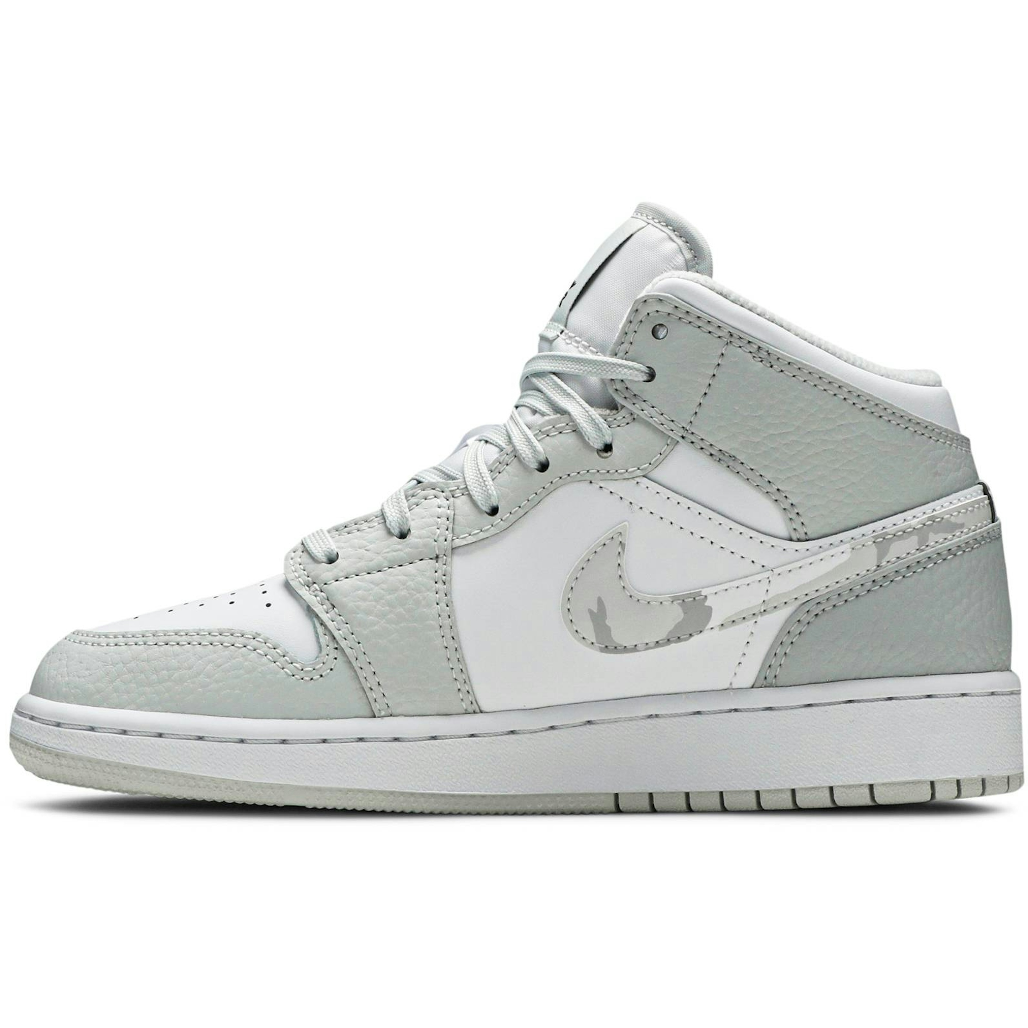 (GS) Air Jordan 1 Mid SE ‚Swoosh Logo – Grey Camo‘ DD3235-100