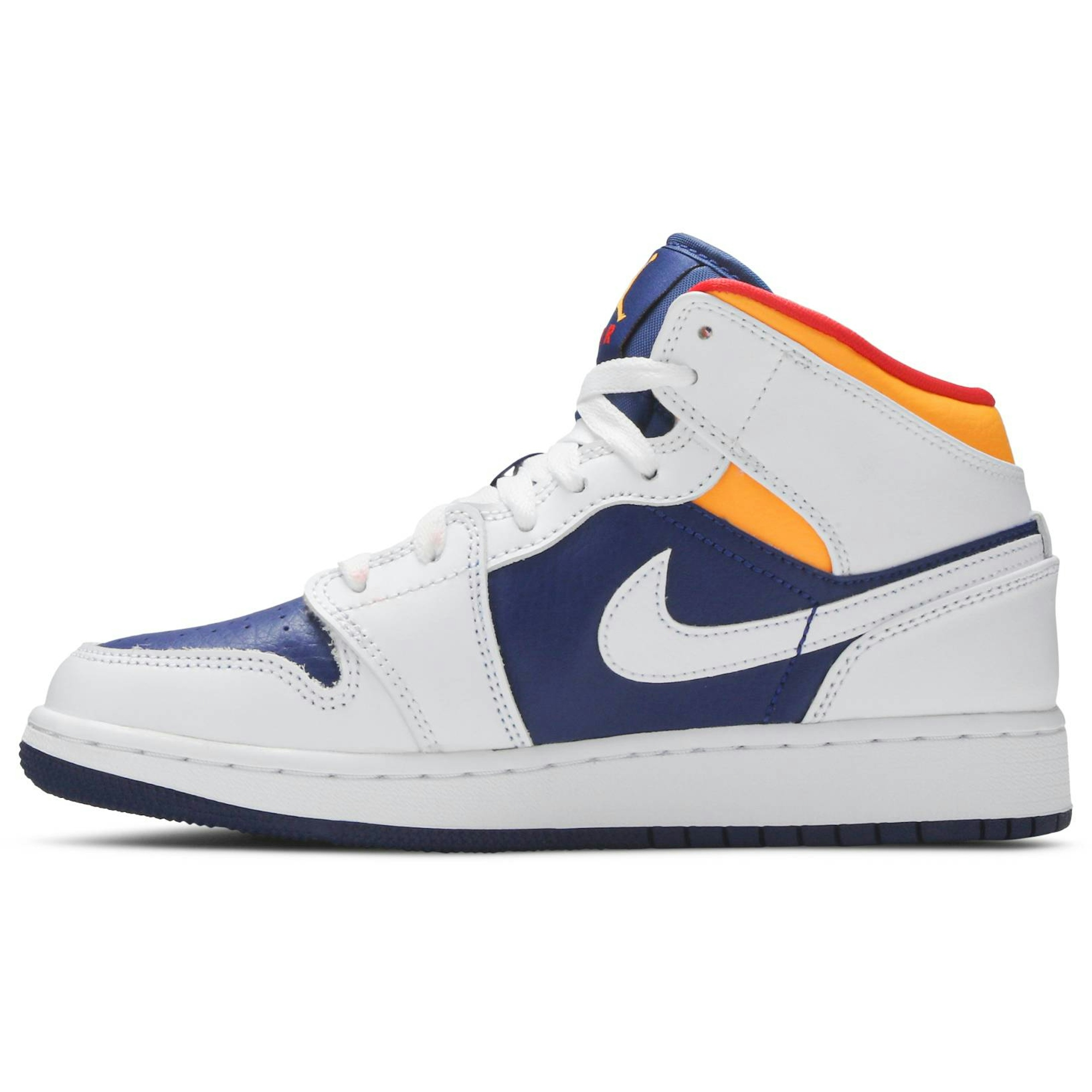 (GS) Air Jordan 1 Mid ‚White Deep Royal Blue‘ 554725-131