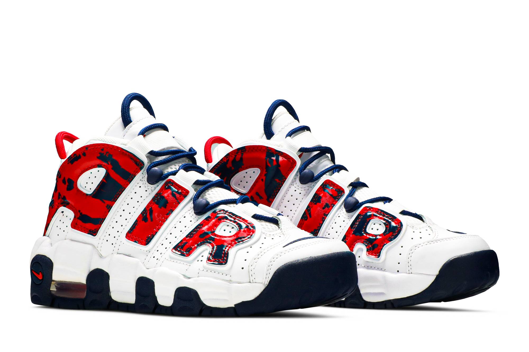 (GS) Nike Air More Uptempo ‘White Blue Red Camo’ CZ7885-100