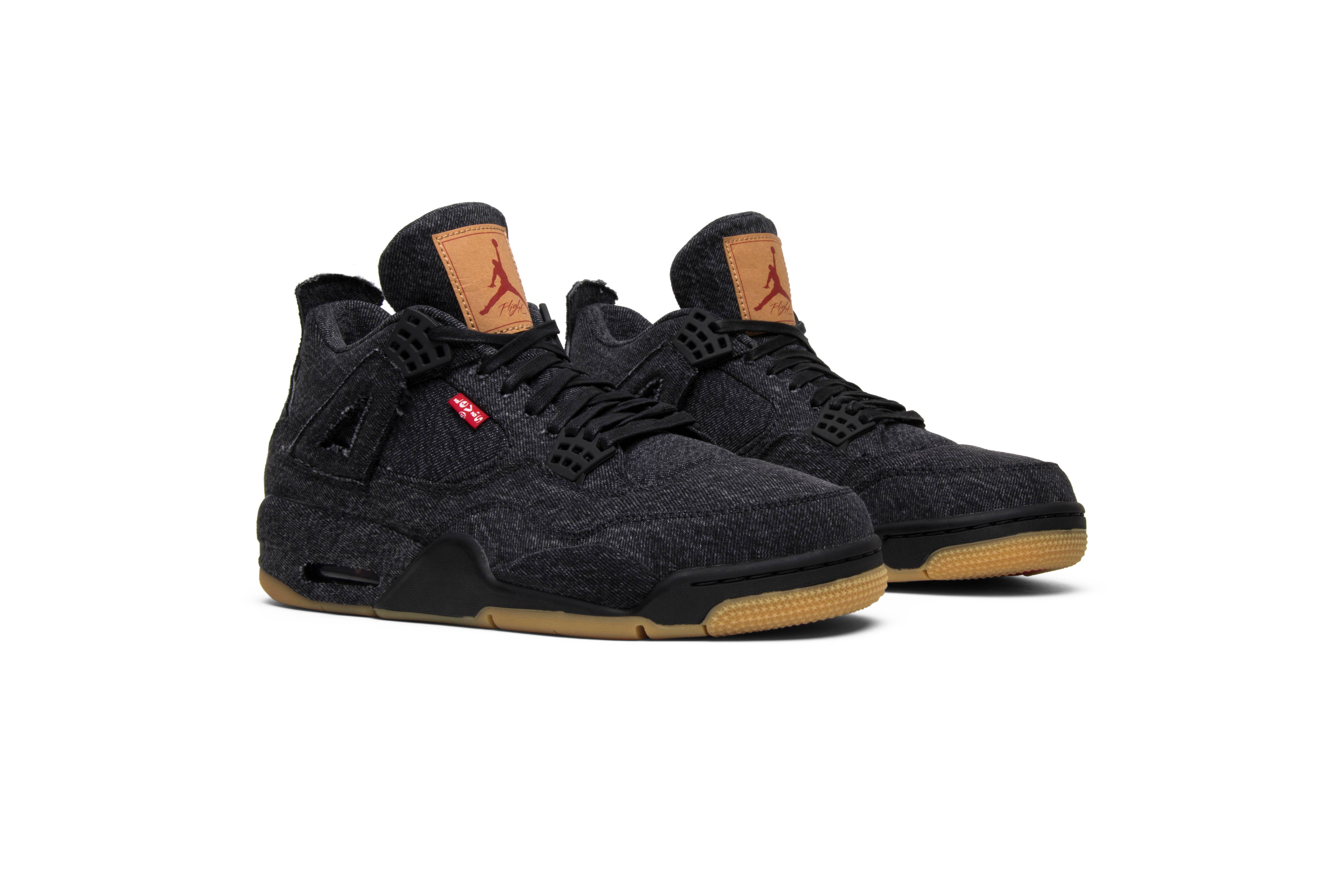 Levis x Air Jordan 4 Retro Black Denim (Blank Tag) AO2571-001 IGFul