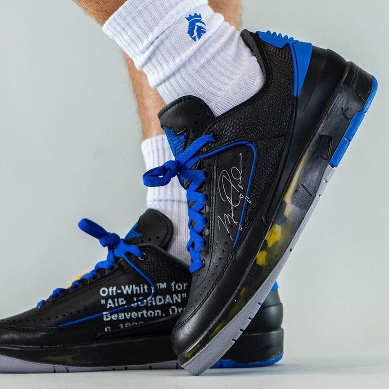 Off-White x Air Jordan 2 Retro Low SP ‘Black Varsity Royal’