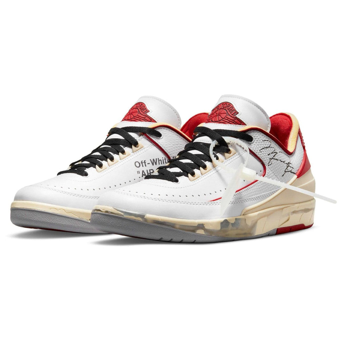 Off-White x Air Jordan 2 Retro Low SP ‚White Varsity Red‘