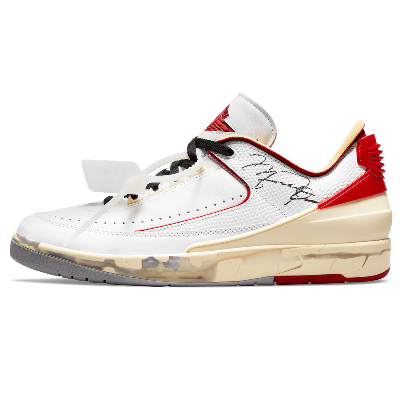 Off-White x Air Jordan 2 Retro Low SP ‚White Varsity Red‘