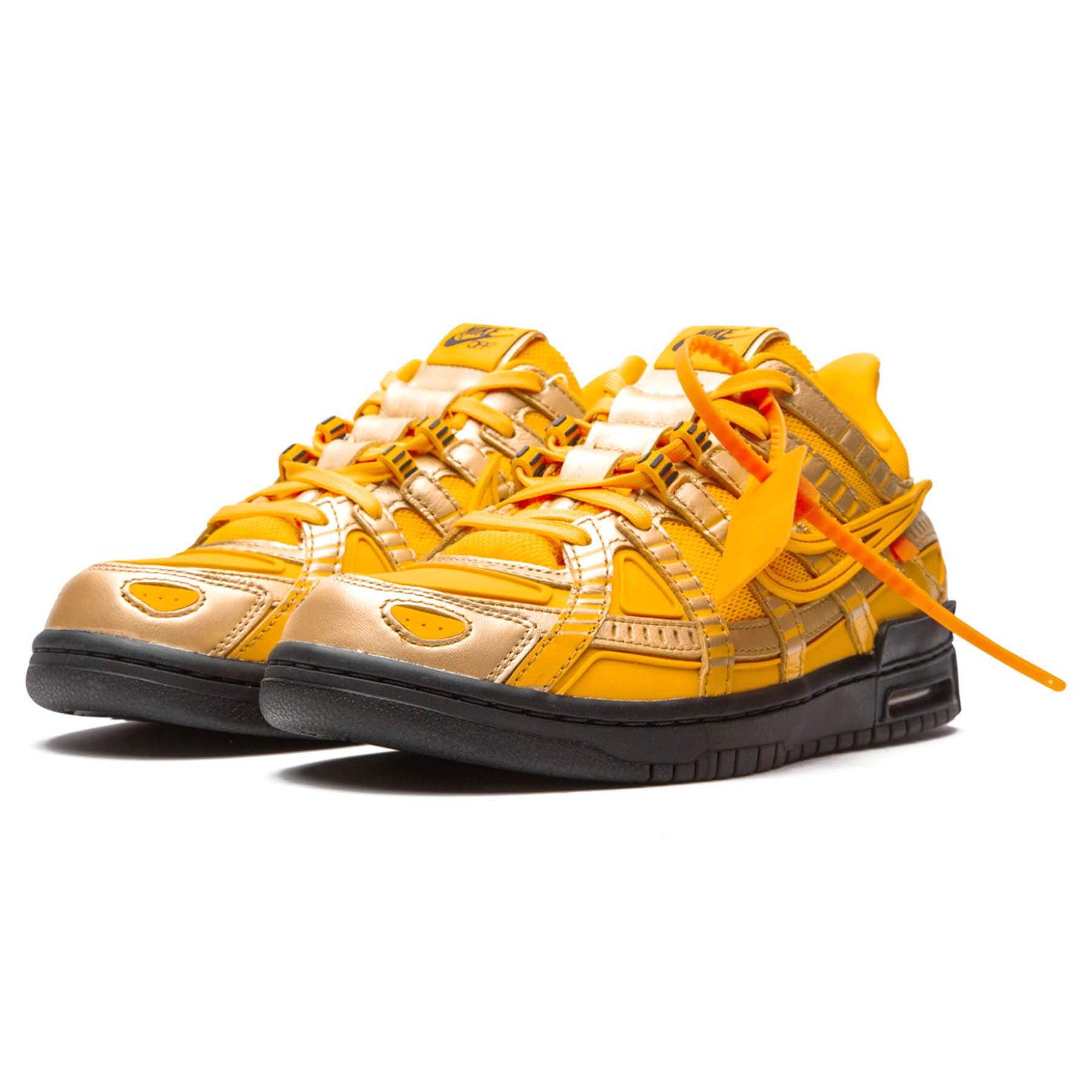 Off-White x Nike Air Rubber Dunk ‘University Gold’