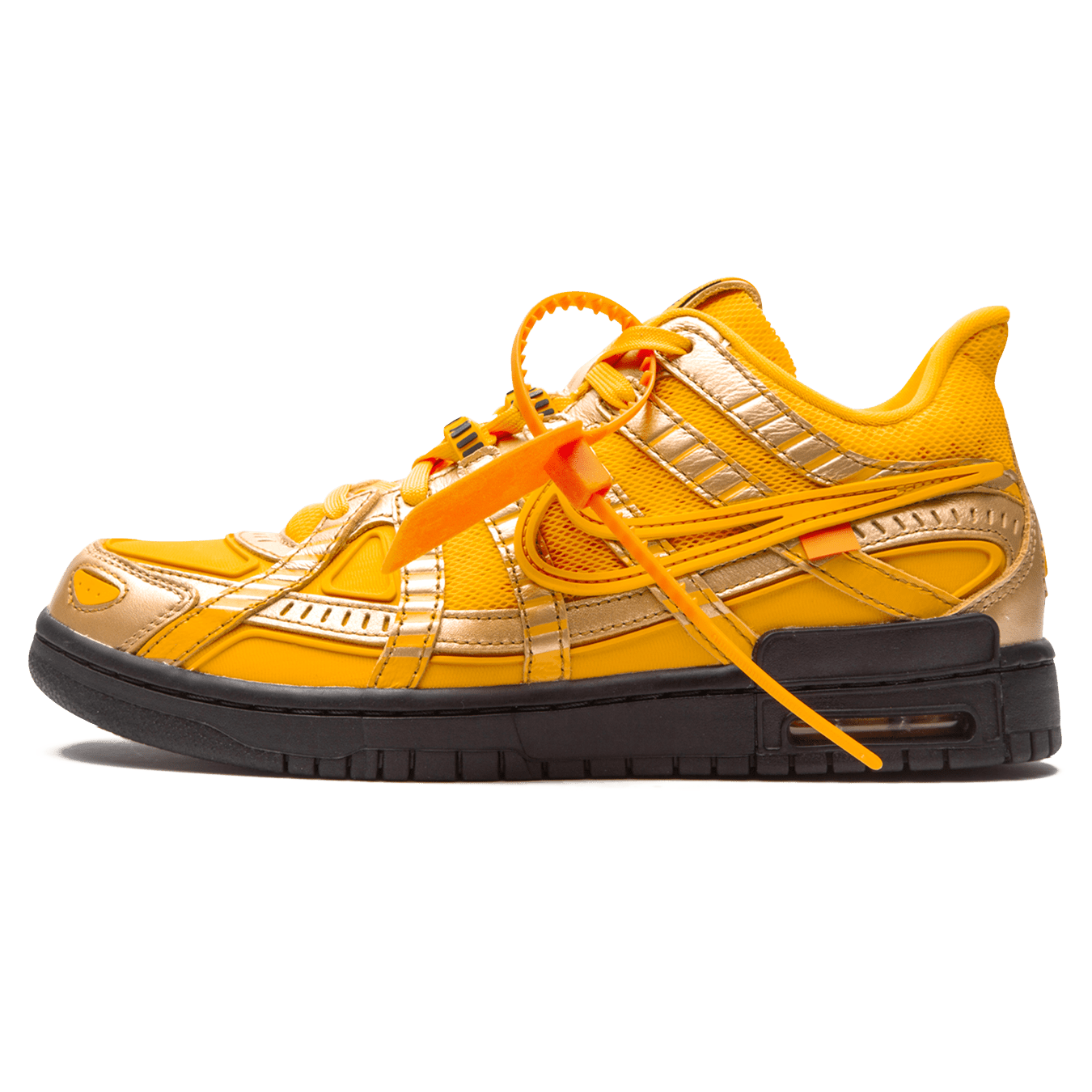 Off-White x Nike Air Rubber Dunk ‘University Gold’