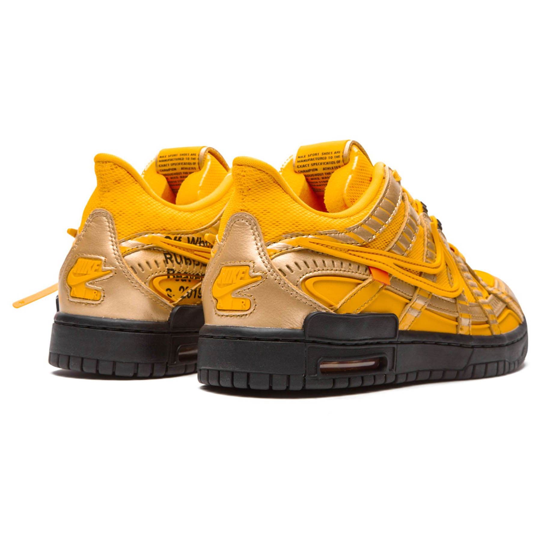 Off-White x Nike Air Rubber Dunk ‘University Gold’