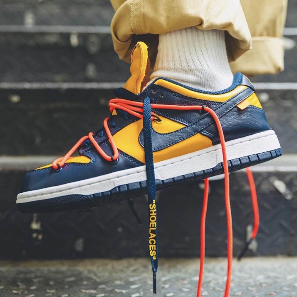 OFF-WHITE x Nike Dunk Low ‘University Gold’