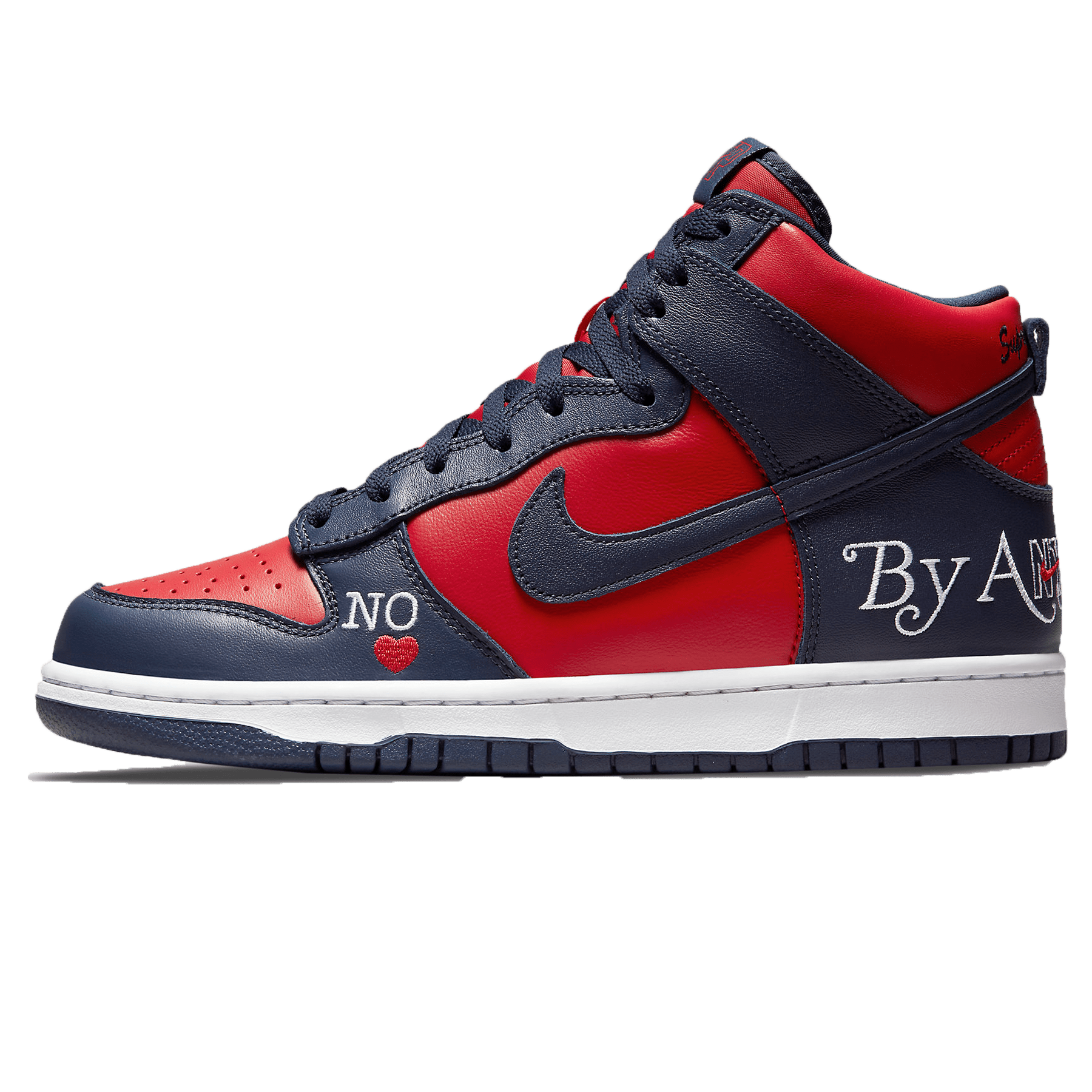 Supreme x Nike Dunk High SB 'By Any Means - Red Navy'