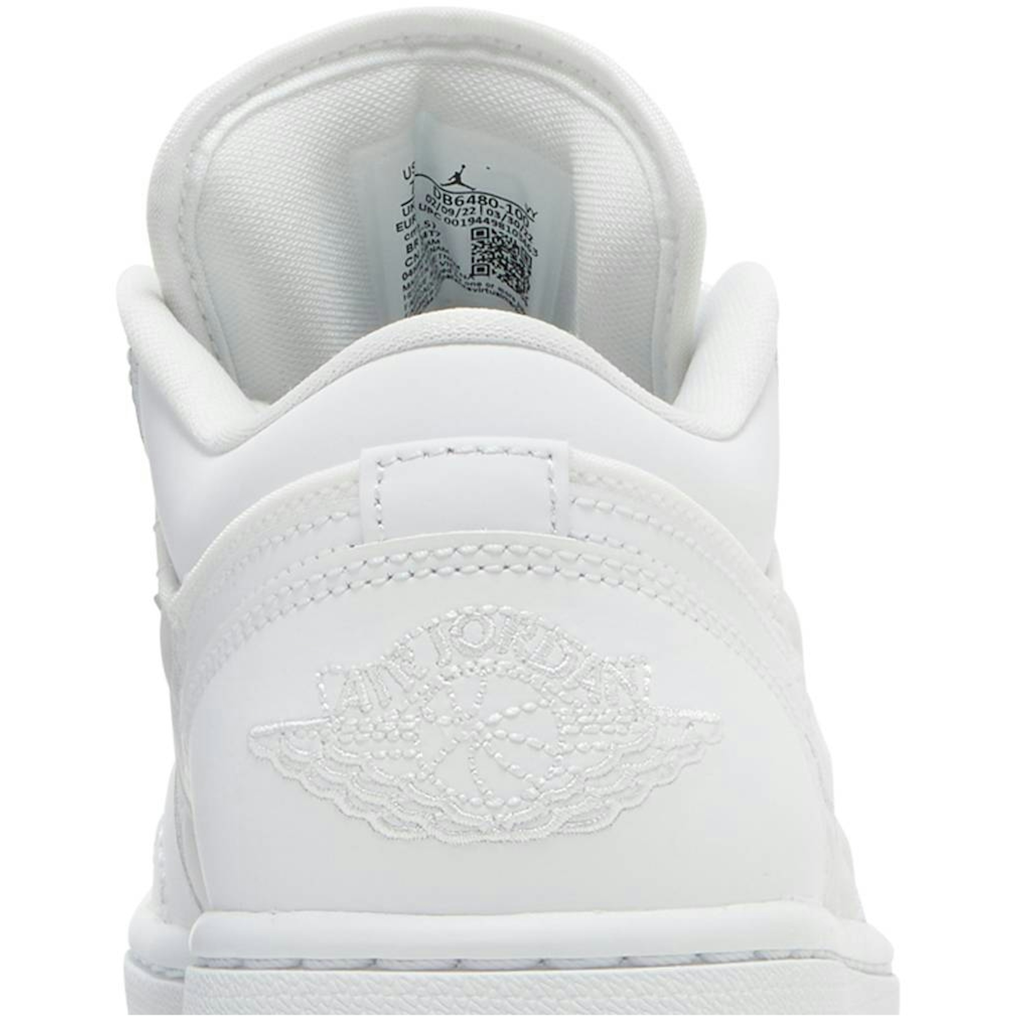 (W) Air Jordan 1 Low Quilted ‘Triple White’ DB6480-100