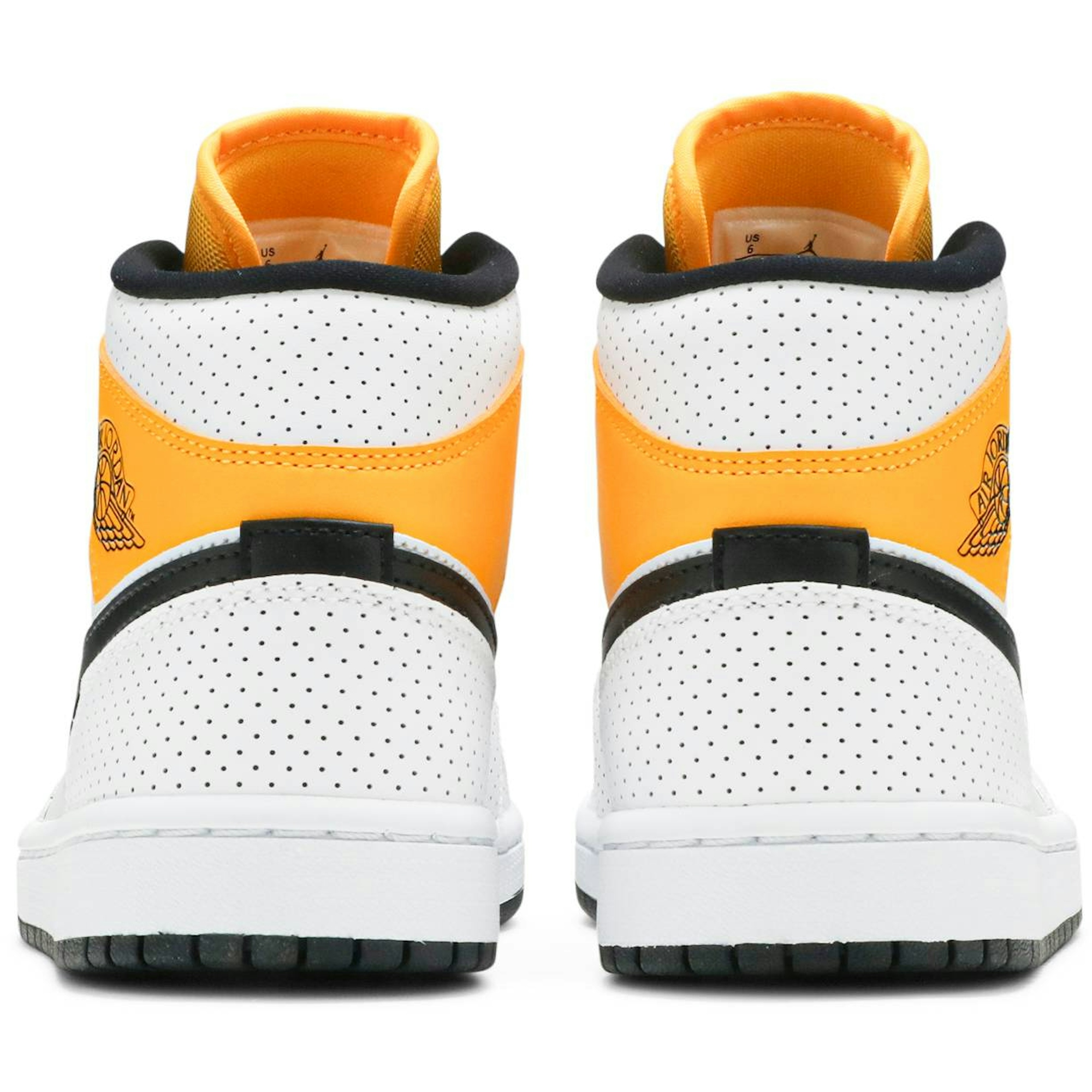 (W) Air Jordan 1 Mid ‘Perforated – White University Gold’ BQ6472-107