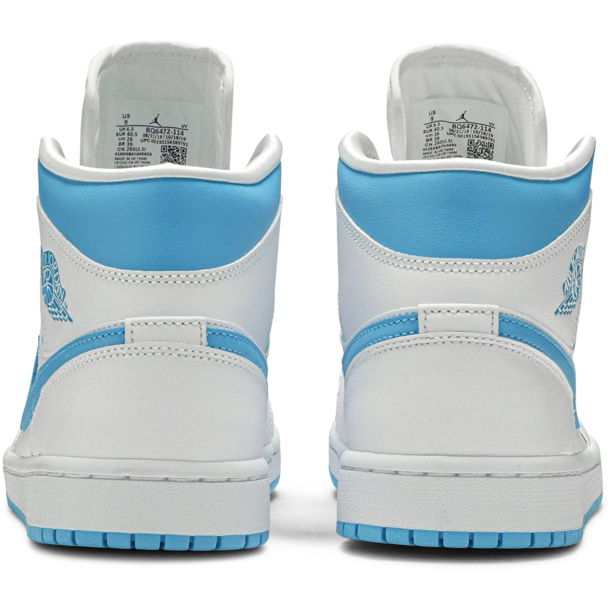(W) Air Jordan 1 Mid ‘UNC’ BQ6472-114