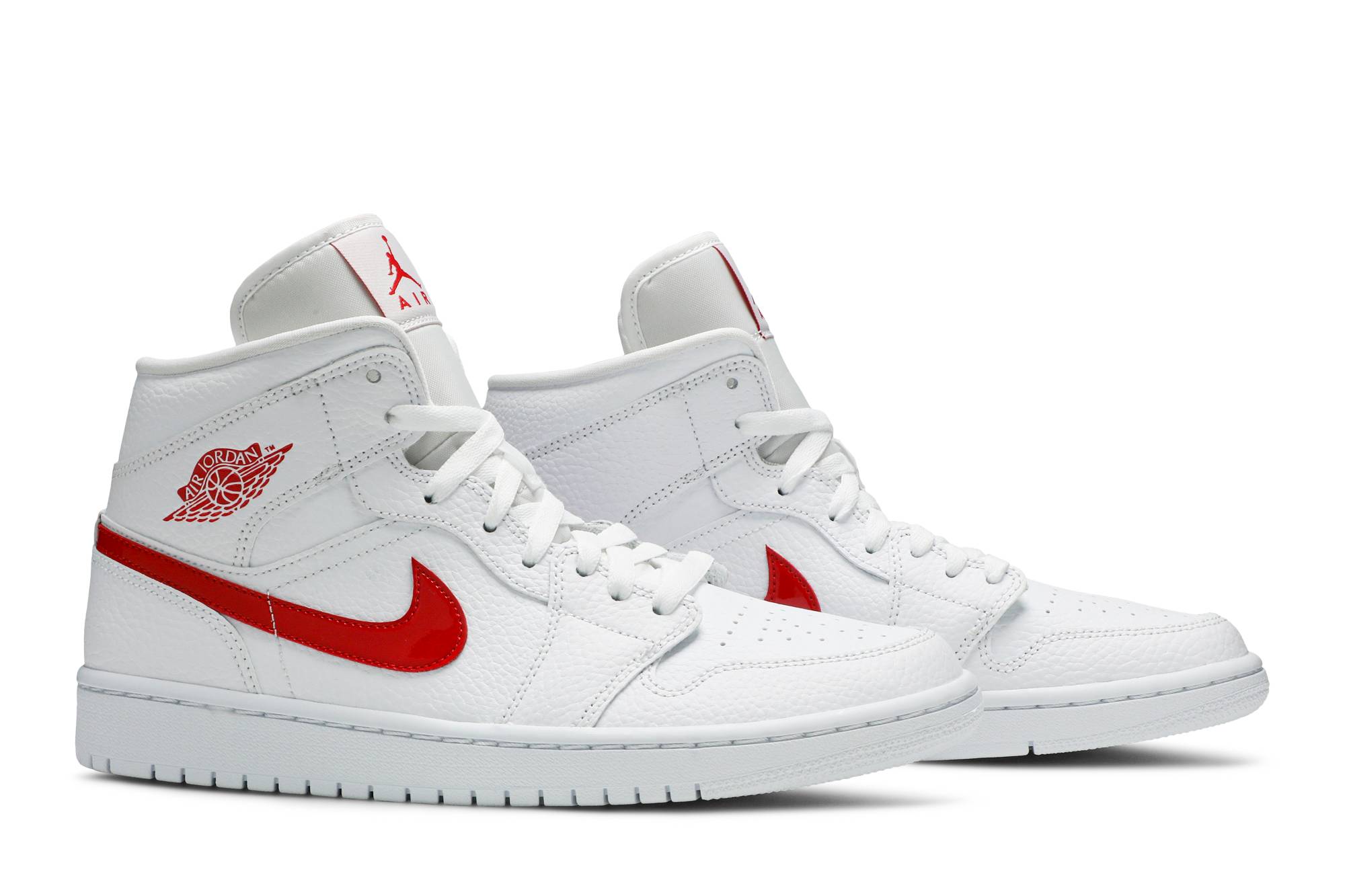 (W) Air Jordan 1 Mid White University Red BQ6472-106 IGFul