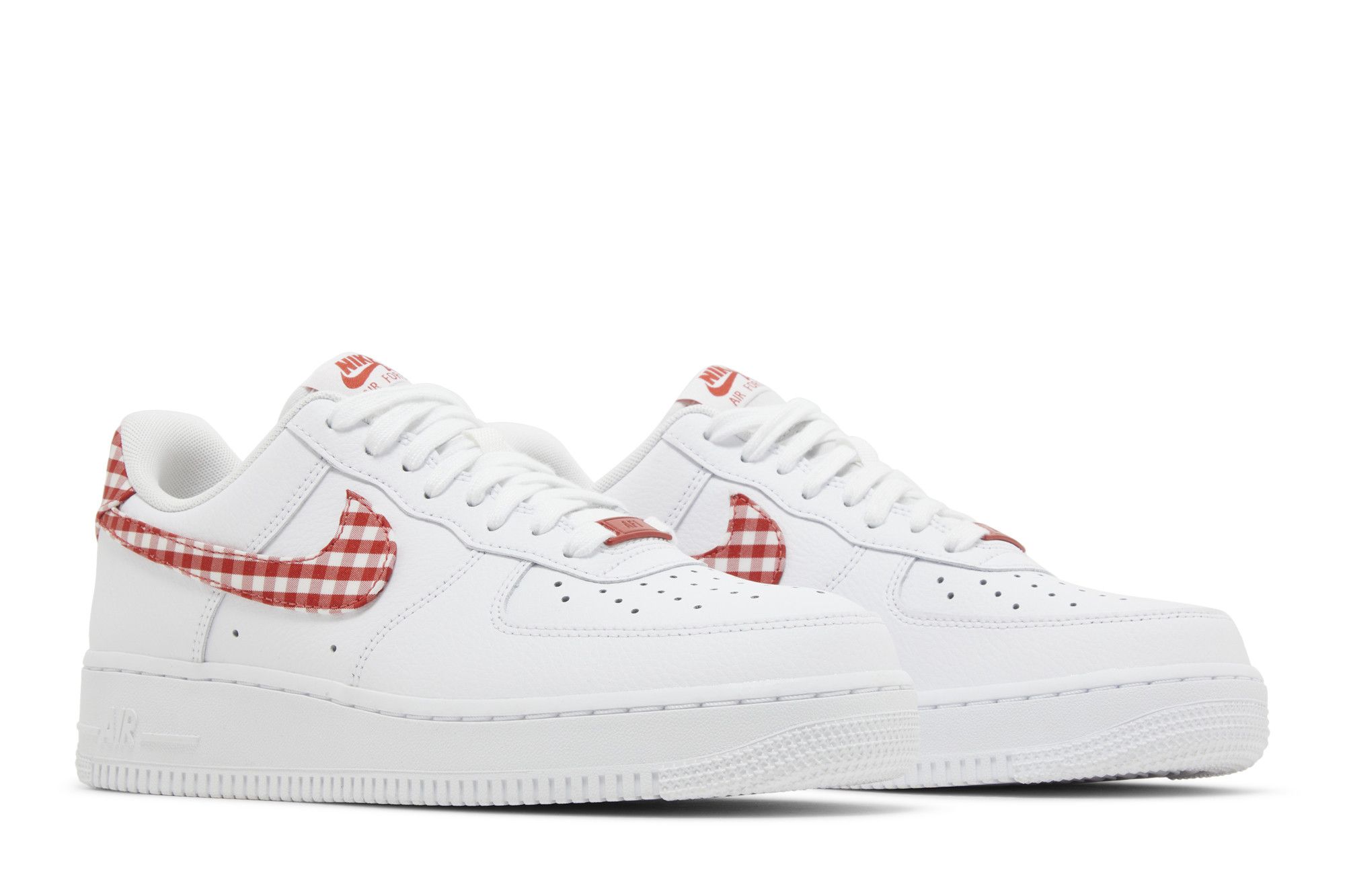 (W) Nike Air Force 1 07 Essential Mystic Red Gingham DZ2784-101 IGFul