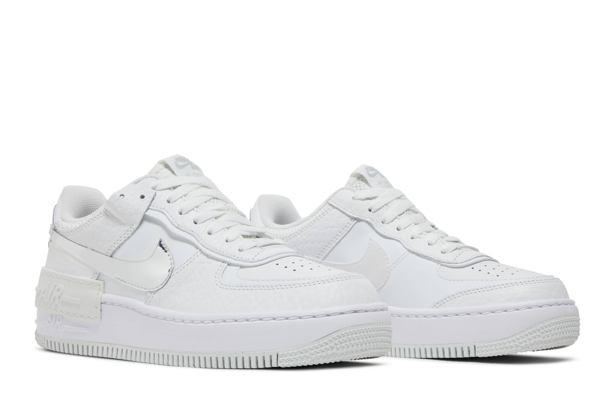 (W) Nike Air Force 1 Shadow White Metallic Silver DQ0837-100 IGFul
