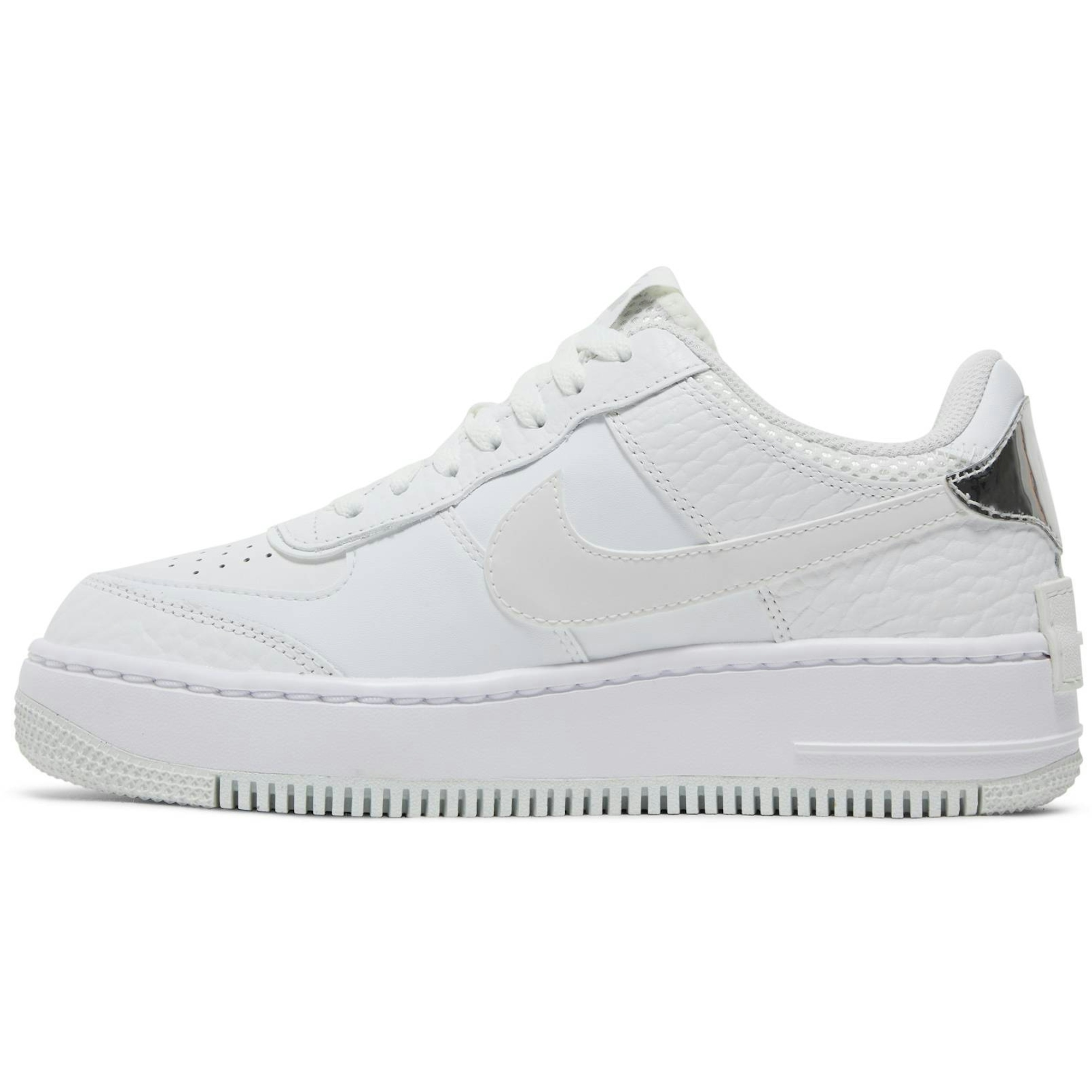 (W) Nike Air Force 1 Shadow White Metallic Silver DQ0837-100 IGFul