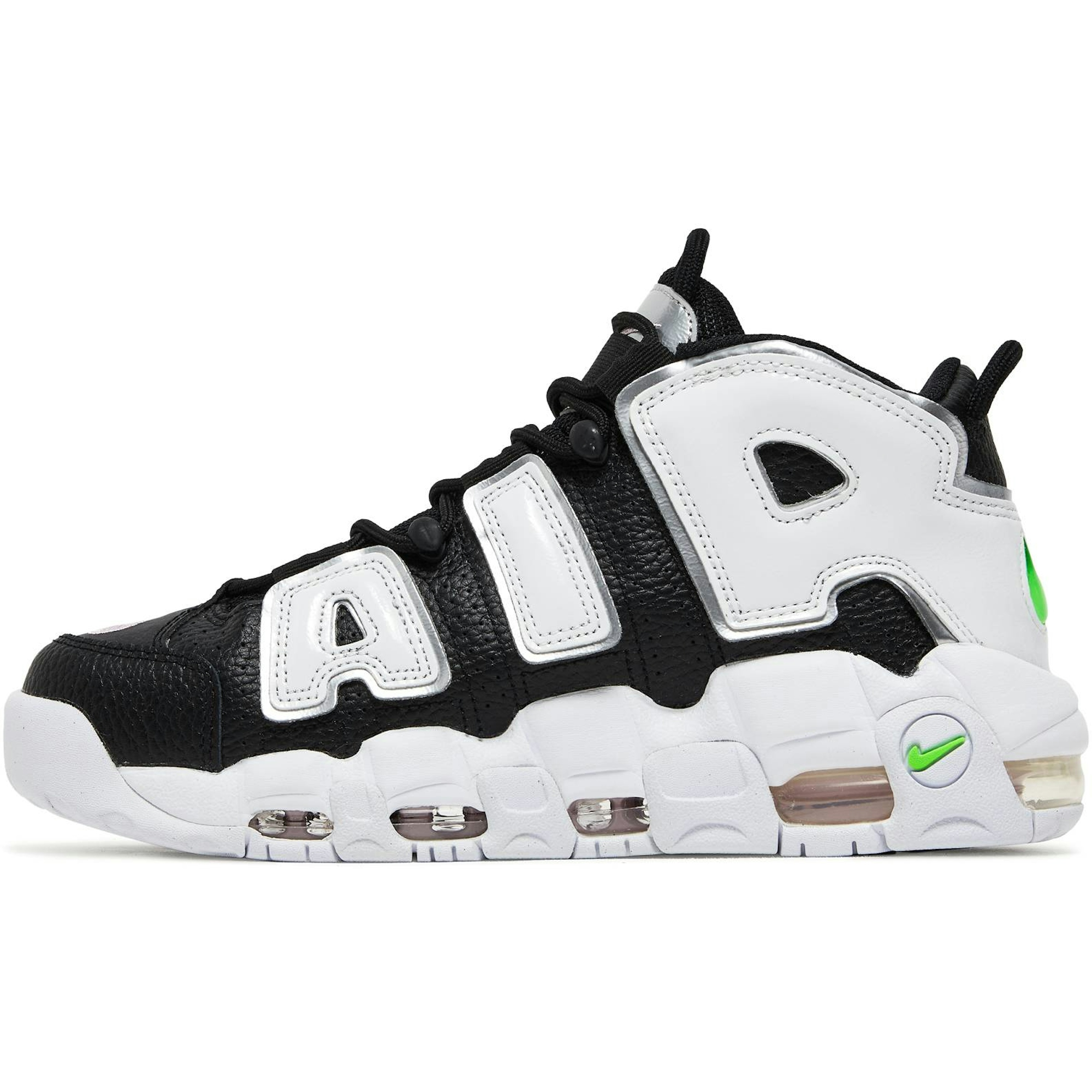(W) Nike Air More Uptempo Black Metallic Silver DN8008-001 IGFul